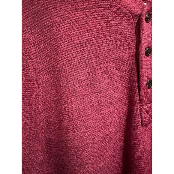 Bonobos Mens Slim Fit Extra Fine Merino Wool Henley Sweater Burgundy Small NWT - Picture 5 of 7